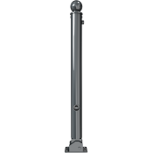 Ornamental bollard | Series 474B | � 76 mm | foldable, self-engaging lockto be fixed by plugs, with base plate 100 x 150 mm | with triangular locking mechanism acc. with DIN 3223 | without eyelet